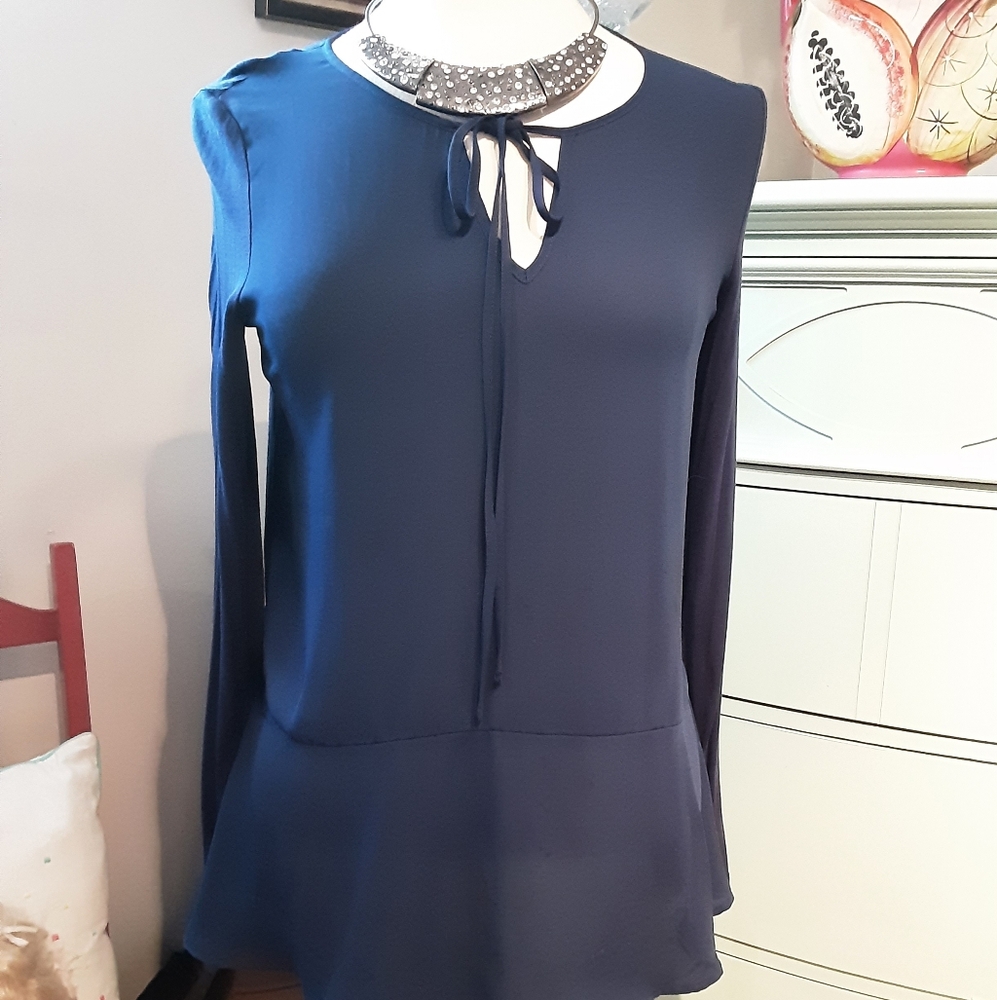 Tristan Deep Blue Women's Blouse
